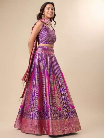 PURVAJA Ready to
                        Wear Lehenga & Unstitched Blouse With
                        Dupatta