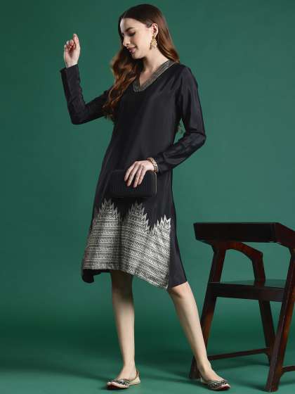 Price History of Sangria Ethnic Printed A Line Dress from Myntra 111 11601142