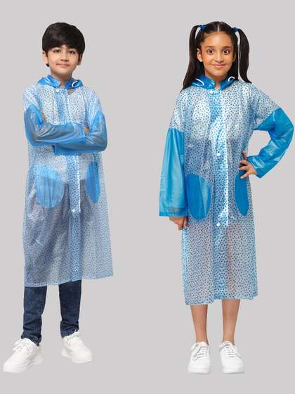 THE CLOWNFISH Kids
                        Printed Hooded Longline Rainsuit