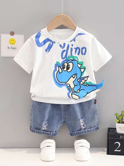 Googo Gaaga Boys Printed T-shirt with Shorts