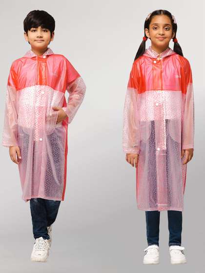 THE CLOWNFISH Misty
                        Magic Kids Hooded PVC Longline Rainsuit