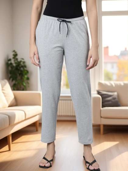 Kryptic Women
                        Mid-Rise Pure Cotton Regular Fit Lounge Pants
