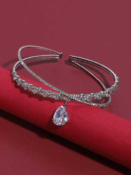 SOHI Silver-Plated
                        Studded Head Jewellery