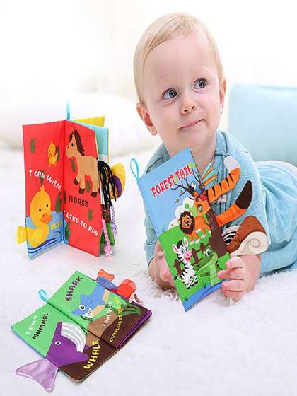 Baby Moo Infant Kids
                      Forest Tail Educational Soft Cloth Book