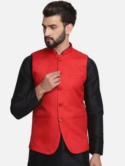 TAHVO Satin Nehru Jacket