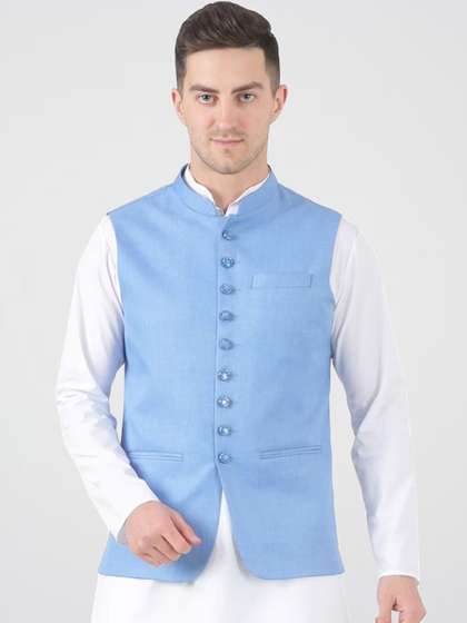 TAHVO Satin Nehru Jacket