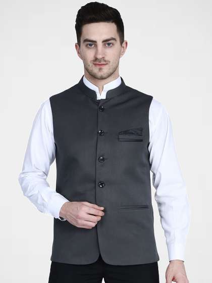 TAHVO Satin Nehru Jacket
