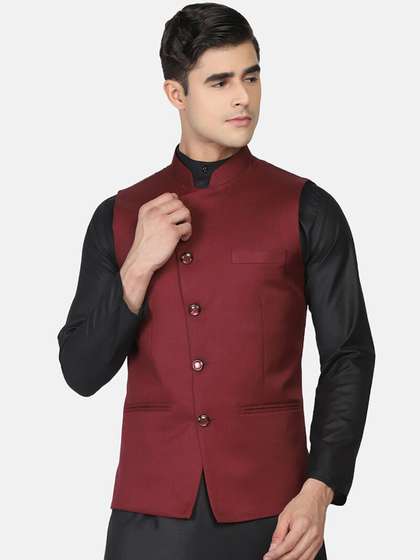 TAHVO Satin Nehru Jacket