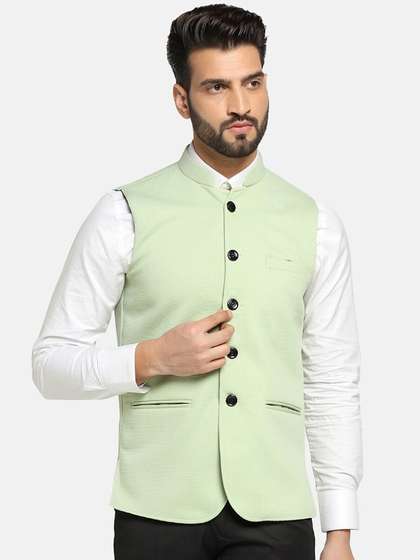 TAHVO Mandarin Collar Nehru Jacket