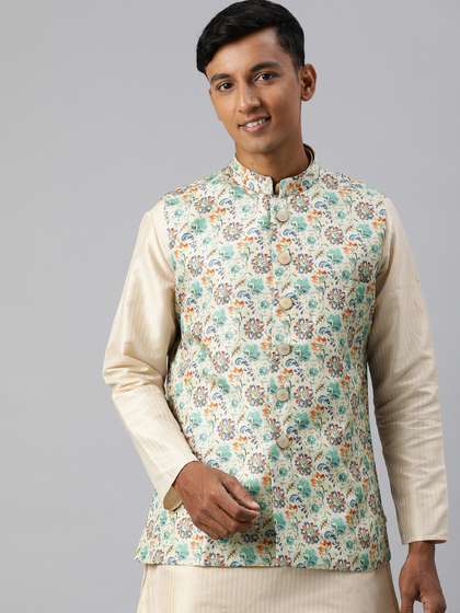 Manthan Men Printed Nehru Jacket