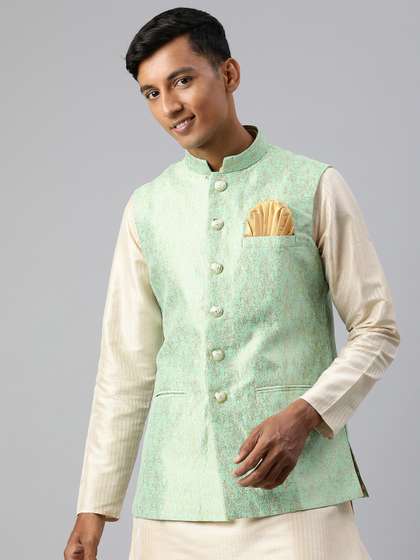 Manthan Men Woven Design Nehru Jacket