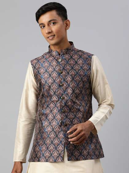 Manthan Men Woven Design Nehru Jacket