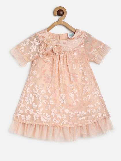 MINI KLUB Girls self
                      Design Ruffled A-Line Dress