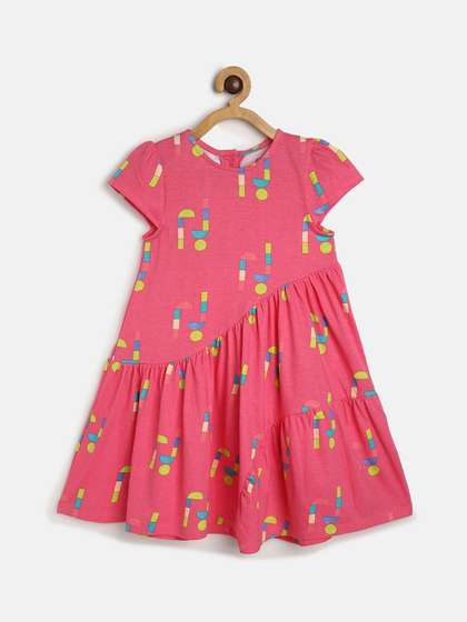 MINI KLUB Girls
                      Conversational Printed Pleated Cotton A-line
                      Dress