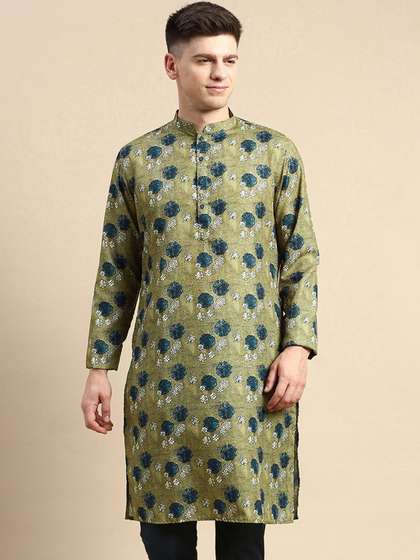 Amodh by Kisah Men Printed Straight Kurta
