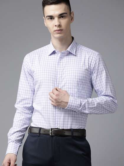 Park Avenue Slim
                          Fit Pure Cotton Checked Formal Shirt
