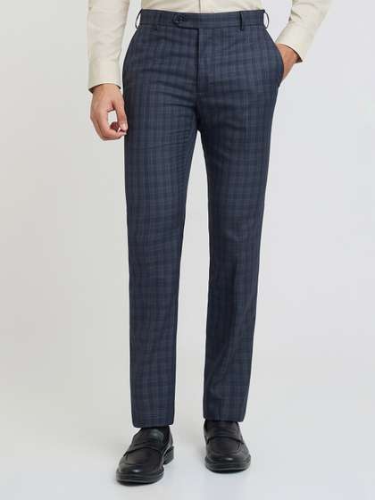 Raymond Men Checked
                        Slim Fit Trousers