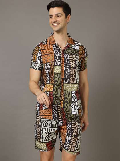 Bushirt Abstract
                        Printed Night suit