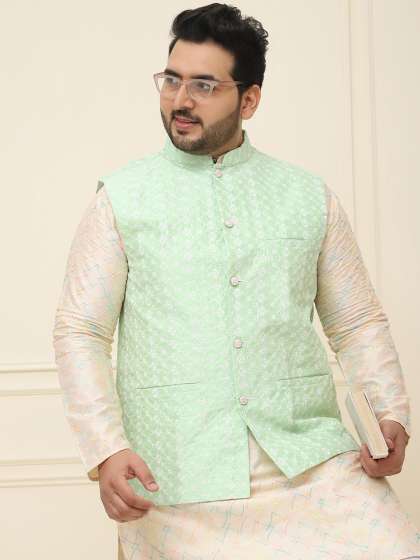 Price History of SOJANYA PLUS Plus Size Nehru Jacket from Myntra 111 11453557