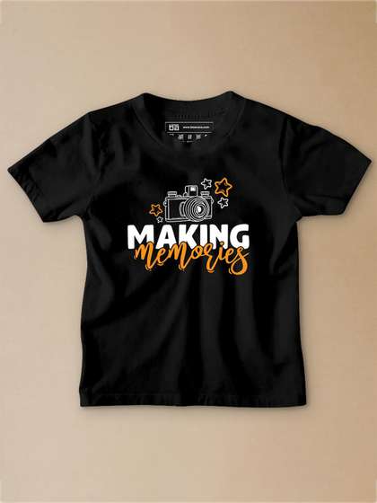 BE AWARA Infant Kids Typography Printed Cotton T-shirt