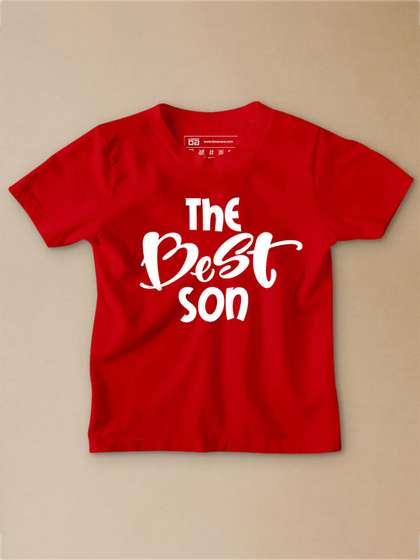 BE AWARA Infant Boys Typography Printed Cotton T-shirt