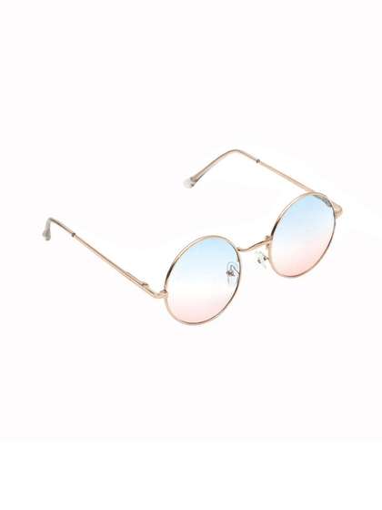 Spiky Kids Full Rim
                    Round Sunglasses with UV Protected Lens SWI_Gld_Blu