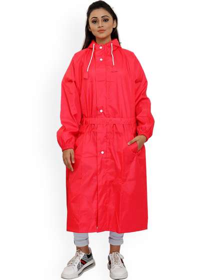 THE CLOWNFISH Women
                        Waterproof & Seam Sealed Long Rain Jacket