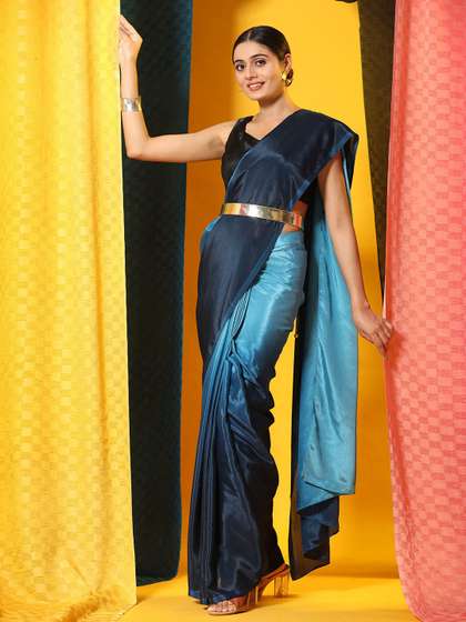 RACHNA Ombre Poly
                        Chiffon Ready To Wear Saree