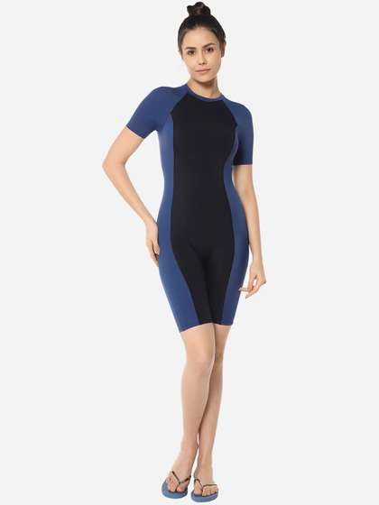 Amante Colourblocked
                      Padded Swimwear Legsuit