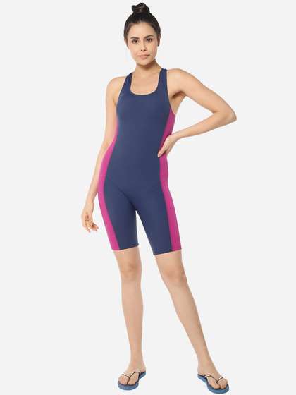 Amante
                          Colourblocked Padded Swimwear Legsuit
