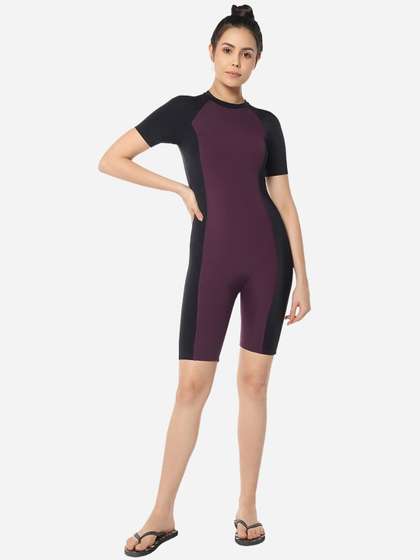Amante
                          Colourblocked Padded Swimwear Legsuit