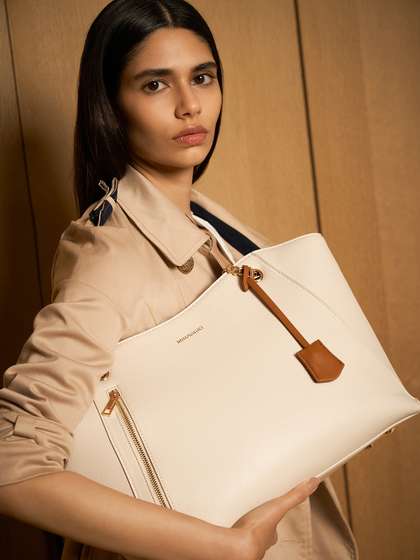 MIRAGGIO Dakota Ivory Structured Tote bag