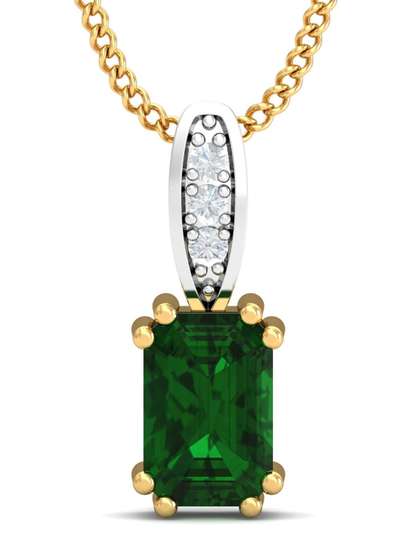 KUBERBOX 18KT Gold
                        Meridian Emerald Pendant - 0.76 gm