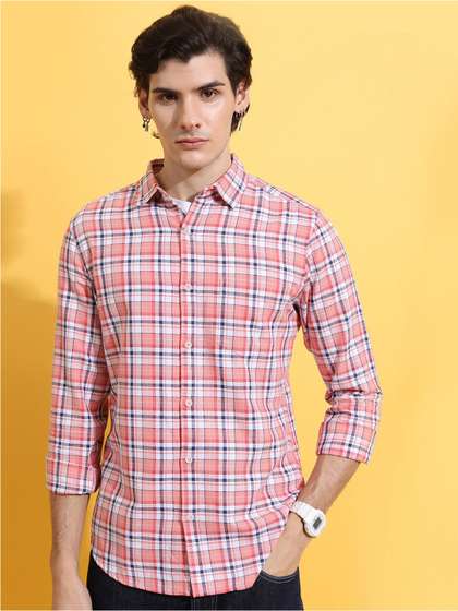 HIGHLANDER Slim Fit Checked Casual Shirt