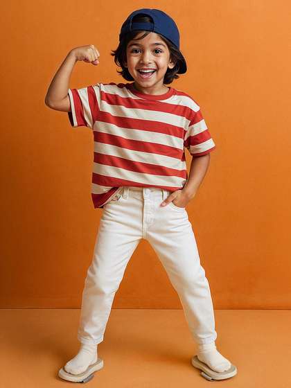 TALES & STORIES Boys
                    Slim Fit Stretchable Cotton Jeans