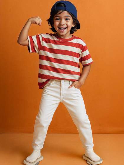 TALES & STORIES Boys
                    Slim Fit Clean Look Mid-Rise Stretchable Jeans
