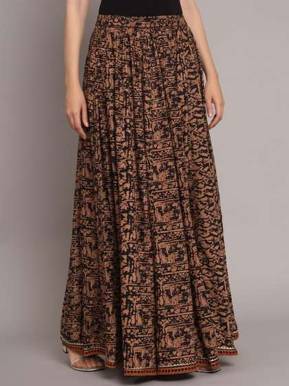 KALINI Abstract
                        Printed Maxi Skirts