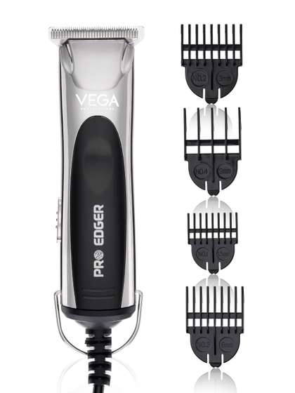 VEGA PROFESSIONAL
                      VPVHT-02 Pro Edger Hair Trimmer - Silver Toned
                      & Black