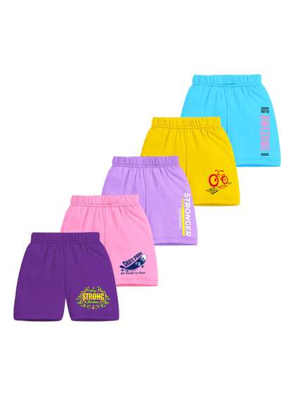 MIST N FOGG Kids Pack Of
                    5 Printed Cotton Shorts