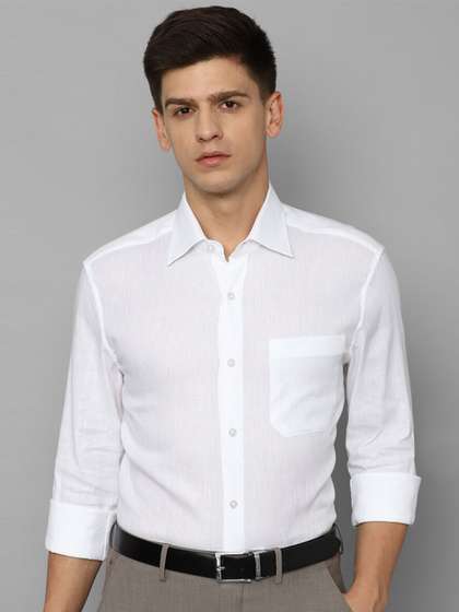 Louis Philippe Slim Fit Comfort Cotton Linen Formal Shirt