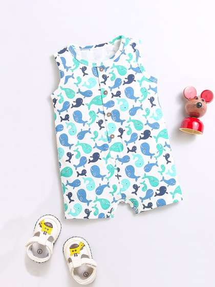 Nino Bambino Infants
                    Printed Organic Cotton Rompers