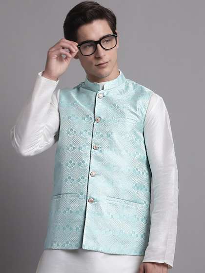 Jompers Woven Design Nehru Jackets