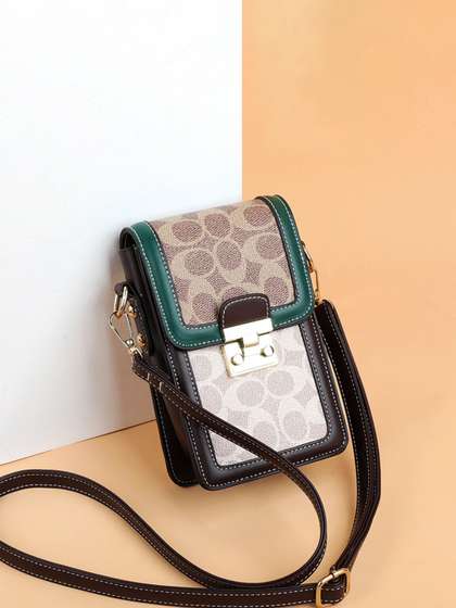 Printed Structured Sling Bag