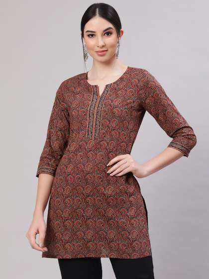 Nayo Ethnic Motifs
                          Printed Pure Cotton Straight Kurti