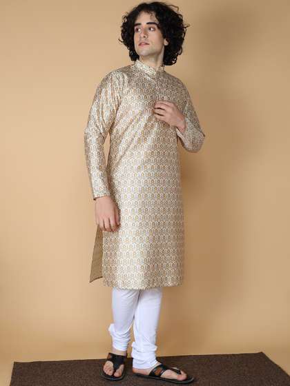 NAMASKAR Woven Design Silk Kurta