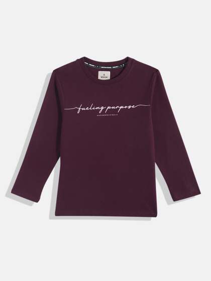 WROGN YOUTH Boys Typography Print Slim Fit Knitted T-shirt