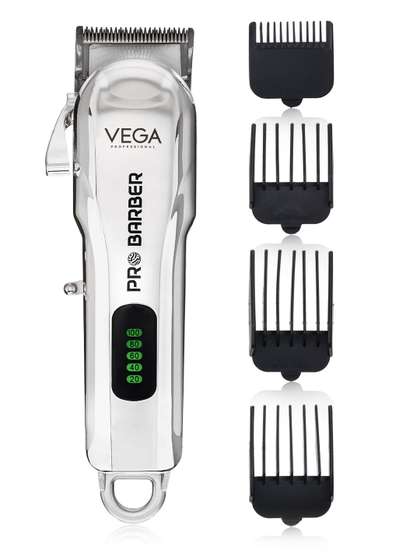 VEGA PROFESSIONAL
                    VPVHC-09 Pro Barber Hair Clipper - Silver Toned