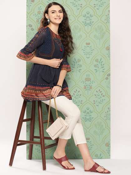 Juniper Printed Indigo Tunic