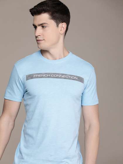 French Connection Brand Logo Printed Pure Cotton T-shirt