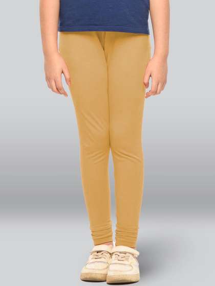 LYRA Girls Mid-Rise
                    Cotton Churidar-Length Leggings